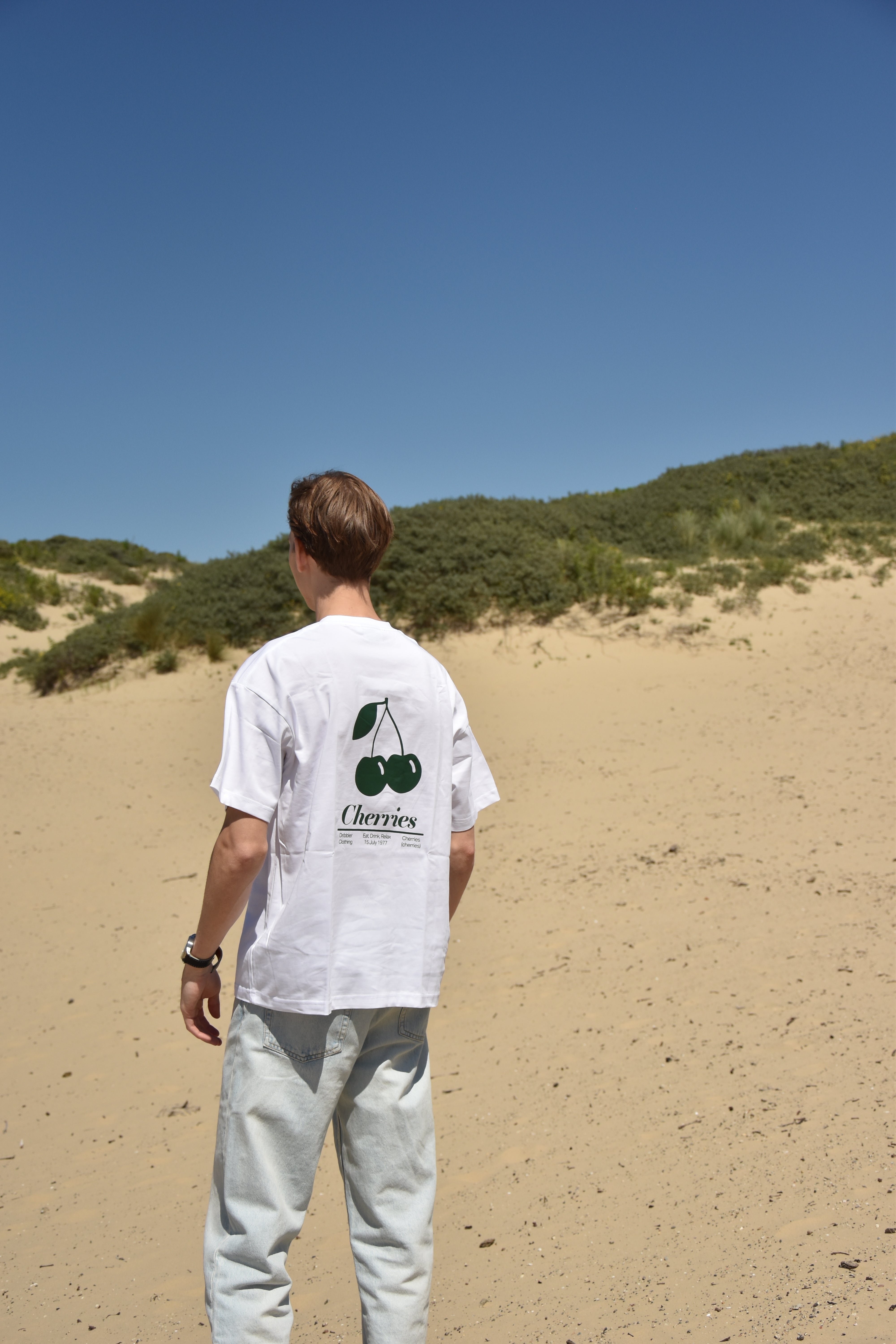 CEREZA Tee White/Dark Green