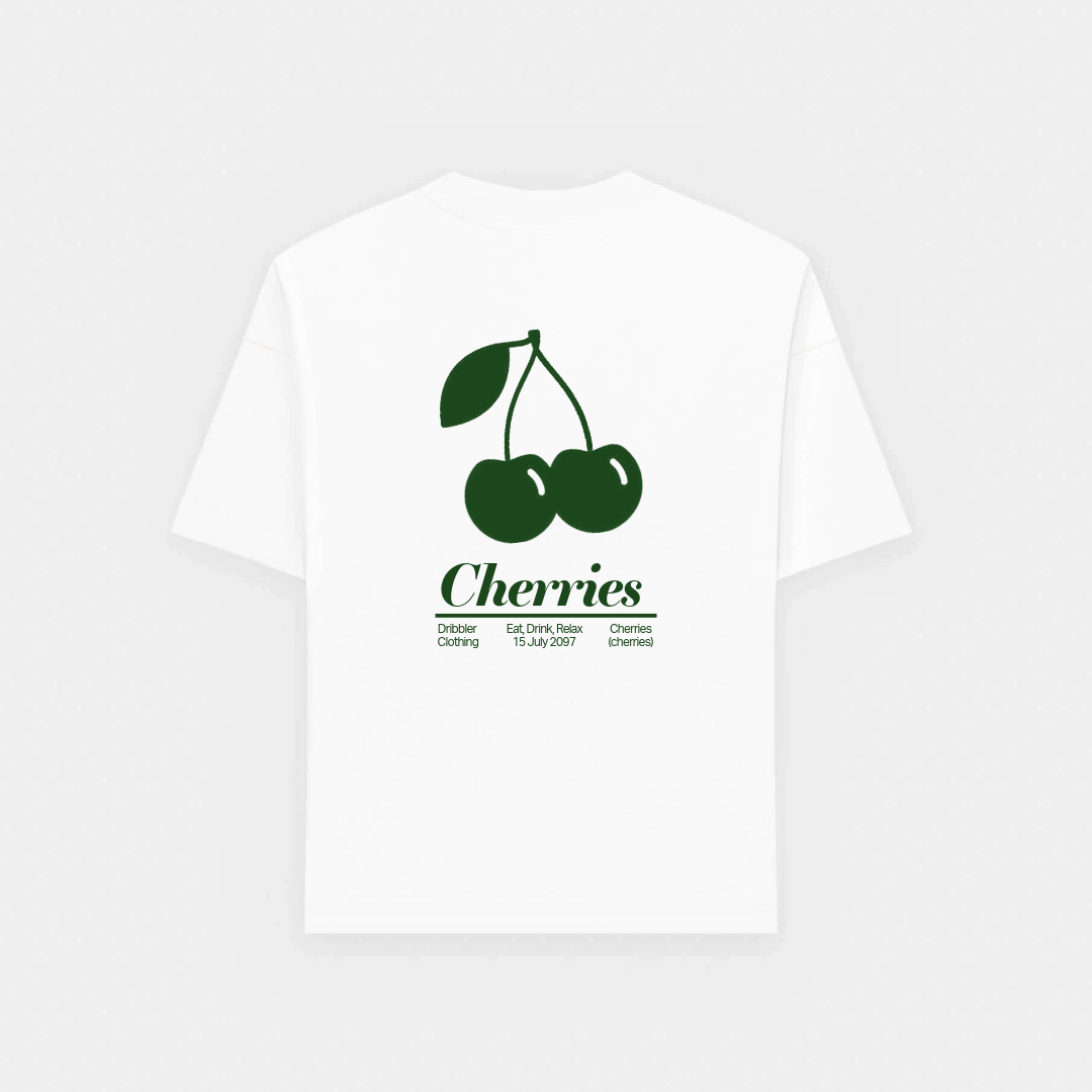CEREZA Tee White/Dark Green