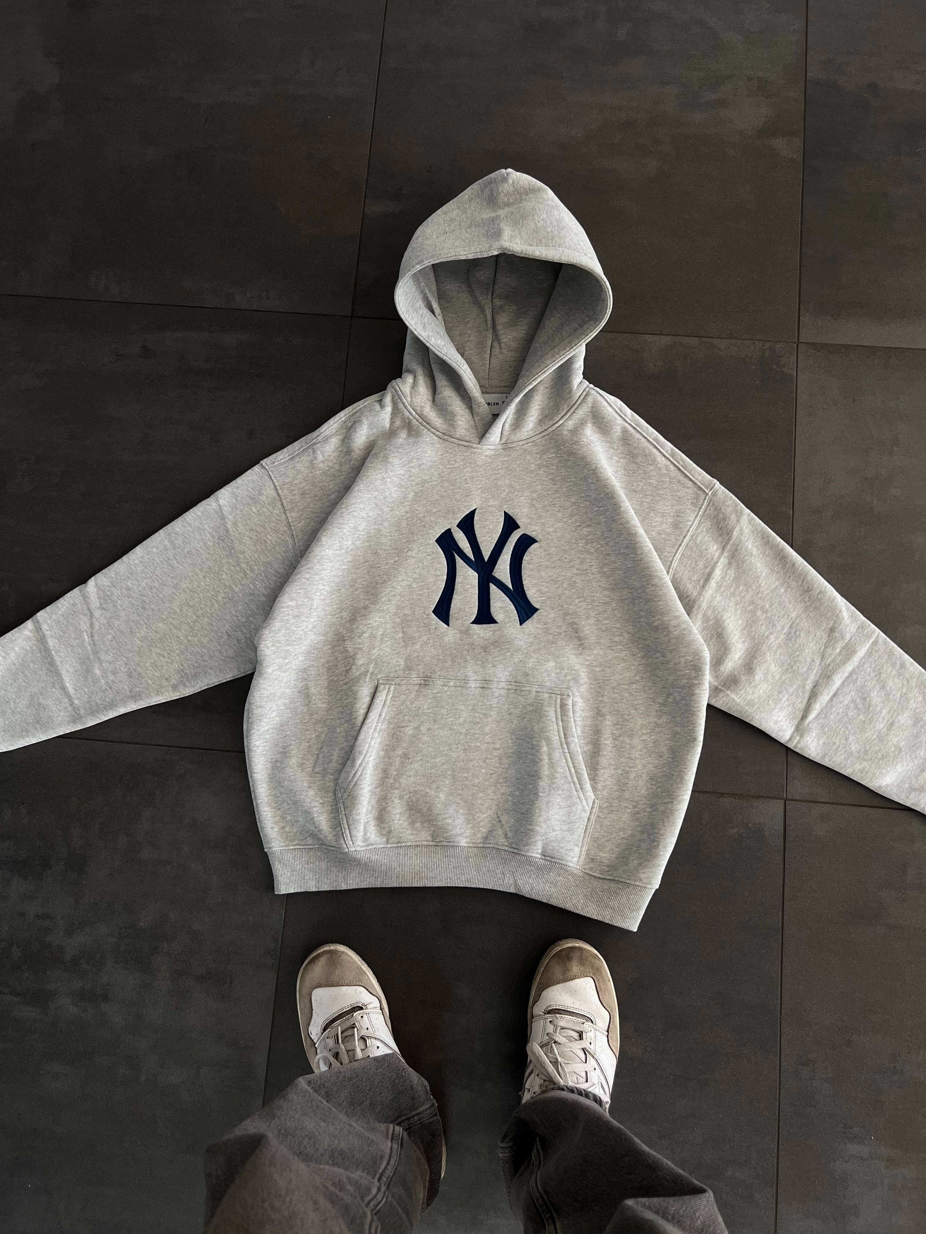 NEW YORK Hoodie Light Grey