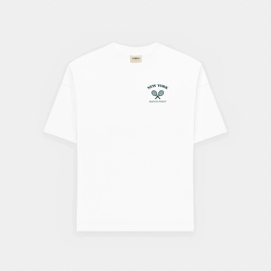 TENNIS Tee White/Dark Green