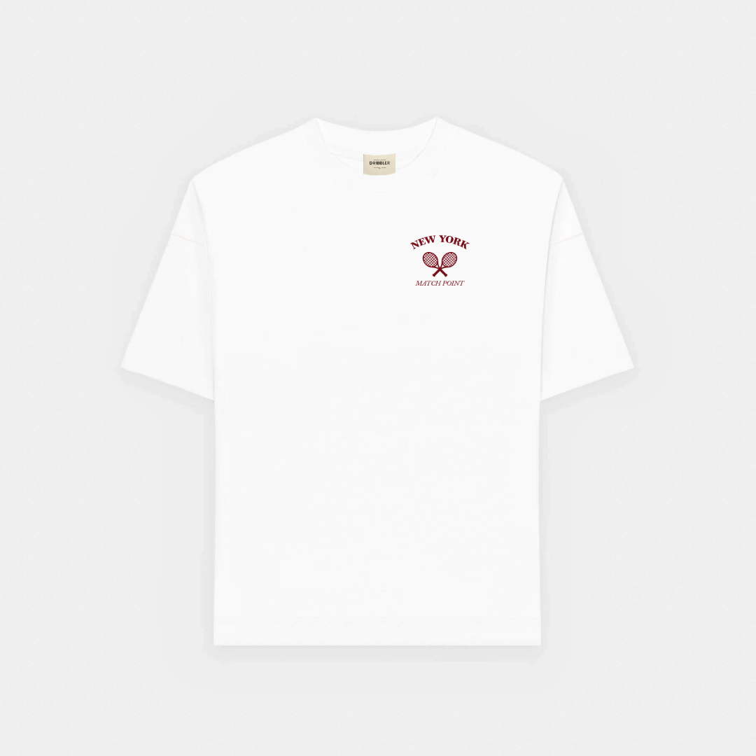 TENNIS Tee White/Red