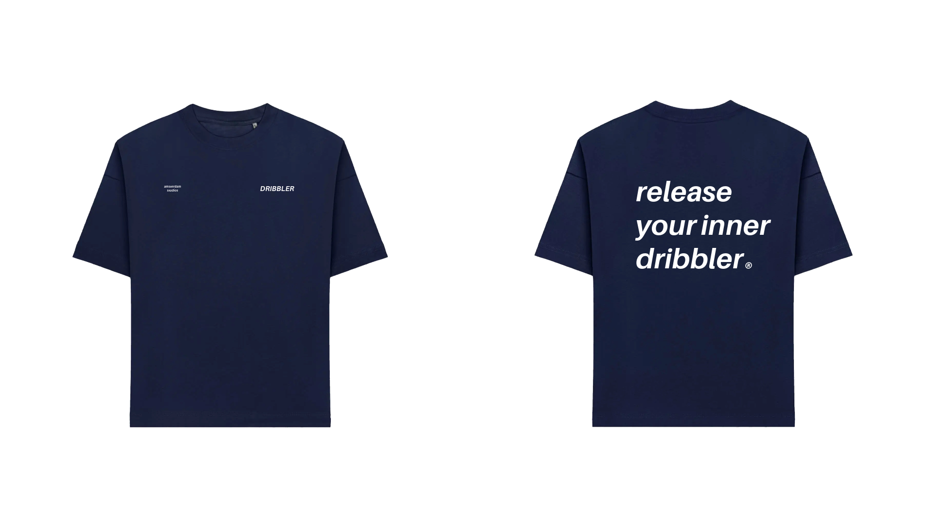 SLOGAN Tee Navy Blue